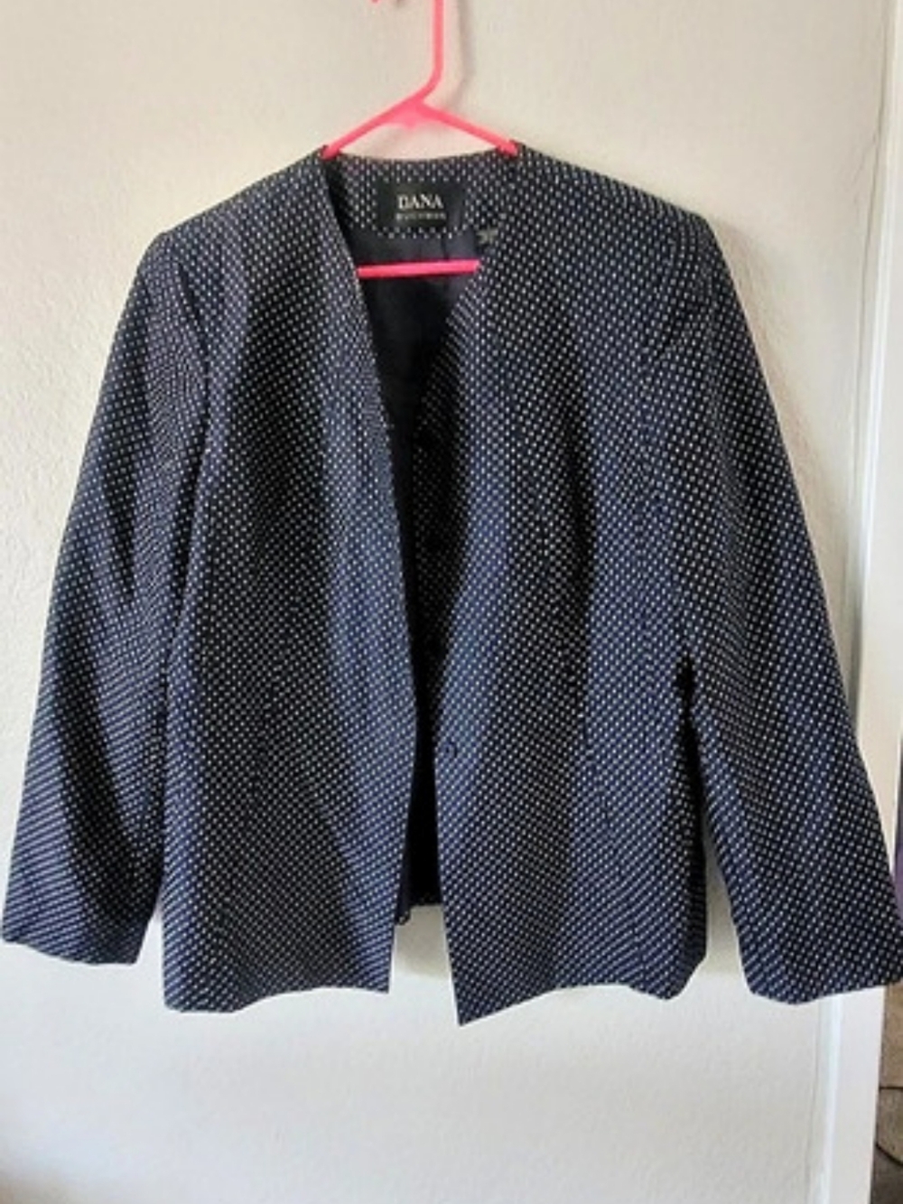 Dana Buchman Polka Dot Blazer Size 14 Like New